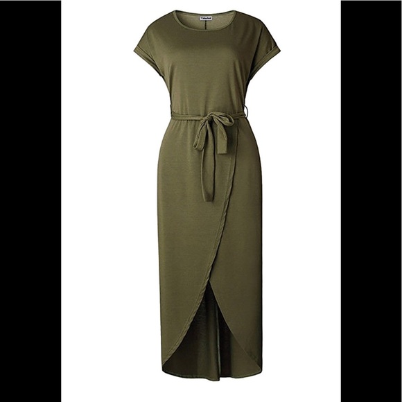 Forest Green Casual Maxi Dress - Picture 4 of 5
